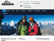 Tablet Screenshot of gofornepal.com